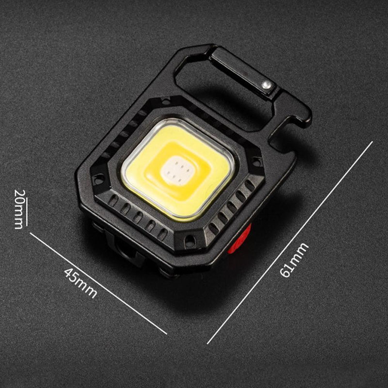 COB LED Mini Keychains Flashlight 500lm Waterproof Pocket Work Lamp (B)
