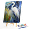 Oil Paint by Numbers Stand Egret Canvas Artwork Living Room Picture Decoration