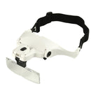 1.0 X-3.5X 5 Lens Magnifier Adjustable Headband Magnifier Magnifiers with 2 LED Lamp KB