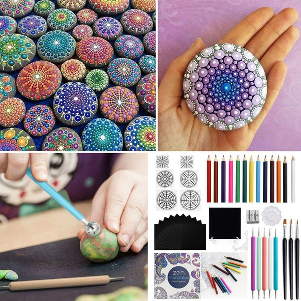 DIY Clay Stone Pottery Art Pen Ceramic Tool Mandala Dotting Tool Painting Brush