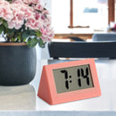 Mini LCD Digital Electronic Desktop Time Clocks Silent Desk Clocks (Orange)