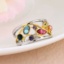 For woman Party Ring Zircon Rings Hollow Out Design Round Square Pear Fashion