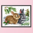 11CT Partial Embroidery Counted DIY Lucky Rabbit Cross Stitch Canvas Kit Newly