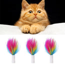 Auto Stick Feathers Replacement Head Interactive Electric Cat Toys (3pcs)