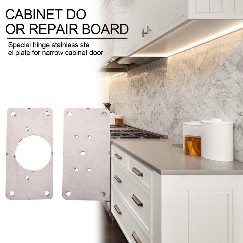Hinge Repair Plate with Mounting Screws for Cabinet Drawer Window Repair