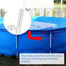 12 Packs Replacement Plastic Pool Joint Pins w/ Rubber Seal for Intex Pool Pa