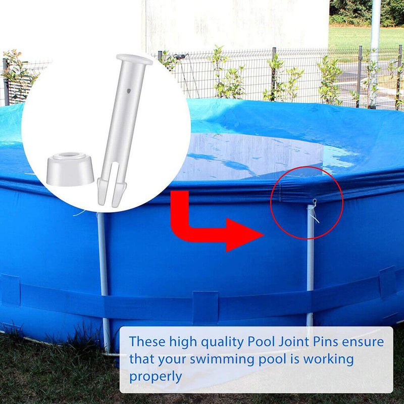 12 Packs Replacement Plastic Pool Joint Pins w/ Rubber Seal for Intex Pool Pa
