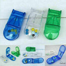 Pill Cutter Splitter Cut Half Storage Compartment Box Medicine B8I6 E8K9 H T3U6