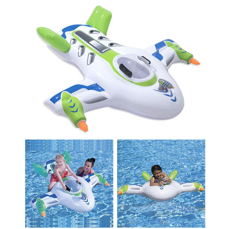 Inflatable Water Jet Swimming Rings Kid Floating Pool Beach Air Cushion Bed