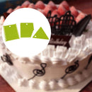 3pcs/Set Cake Icing Scraper Wave Serrated Scraper Baking Tool(Green)