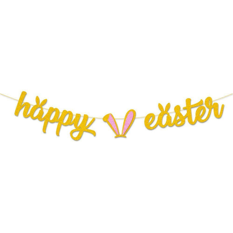 Easter Home Decoration Garland Bunting Cake Topper Hanging Flags Easter Banner