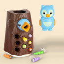 Magnetic Woodpecker Catching Worms Feeding Toys Game Set Montessori (B)