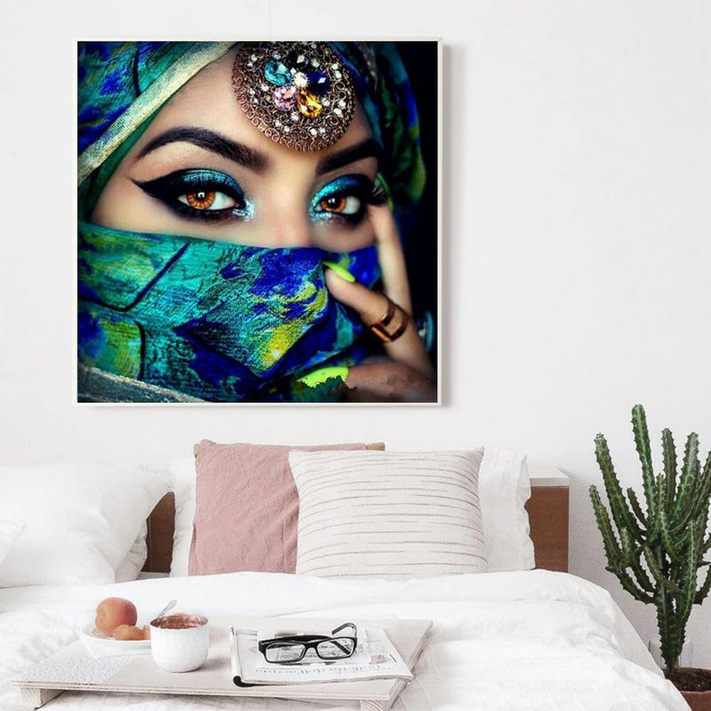 5D DIY Masked Lady Diamond Painting Embroidery Rhinestones Cross Stitch Kit
