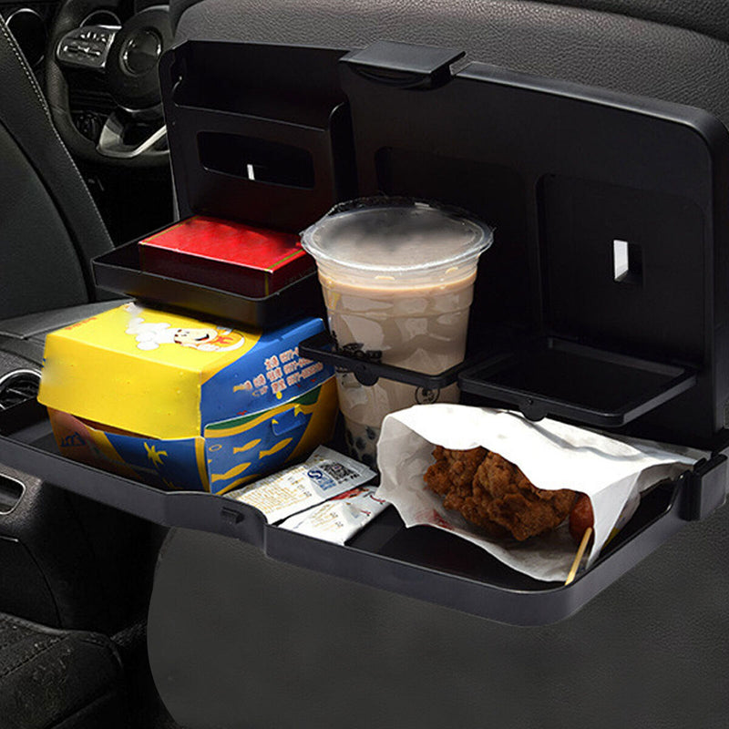 Car Food Seat Back Tray - Vehicle Organizer for Meals Tray with Cup Holder Newly