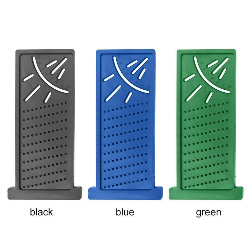 Woodworking Scribe Mark Line Gauge Cross-Out Carpenter Angle Ruler (Black)