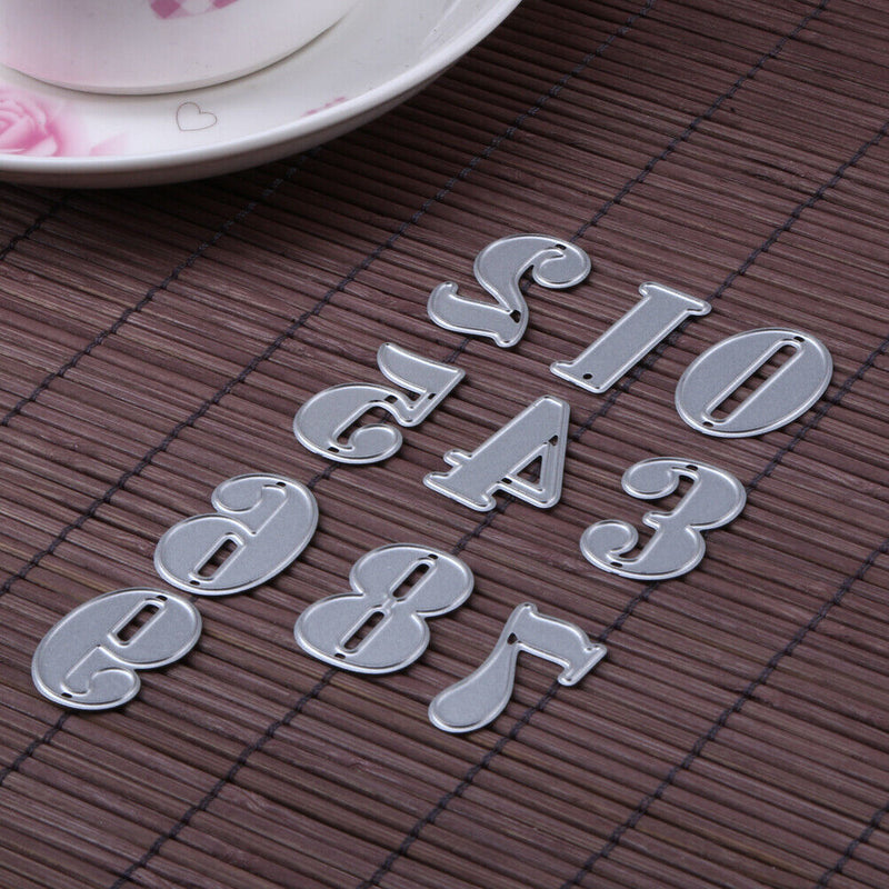 1 Set Number Metal Cutting Dies Stencil Hand Craft DIY Scrapbooking Card
