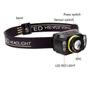 Zoom Glare Headlamp XPG+LED Glare Headlight Fishing Head Lamp USB Charging
