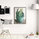 Rhinestone Picture Kit Succulent Plant Full Round Drill 5D DIY Diamond Painting