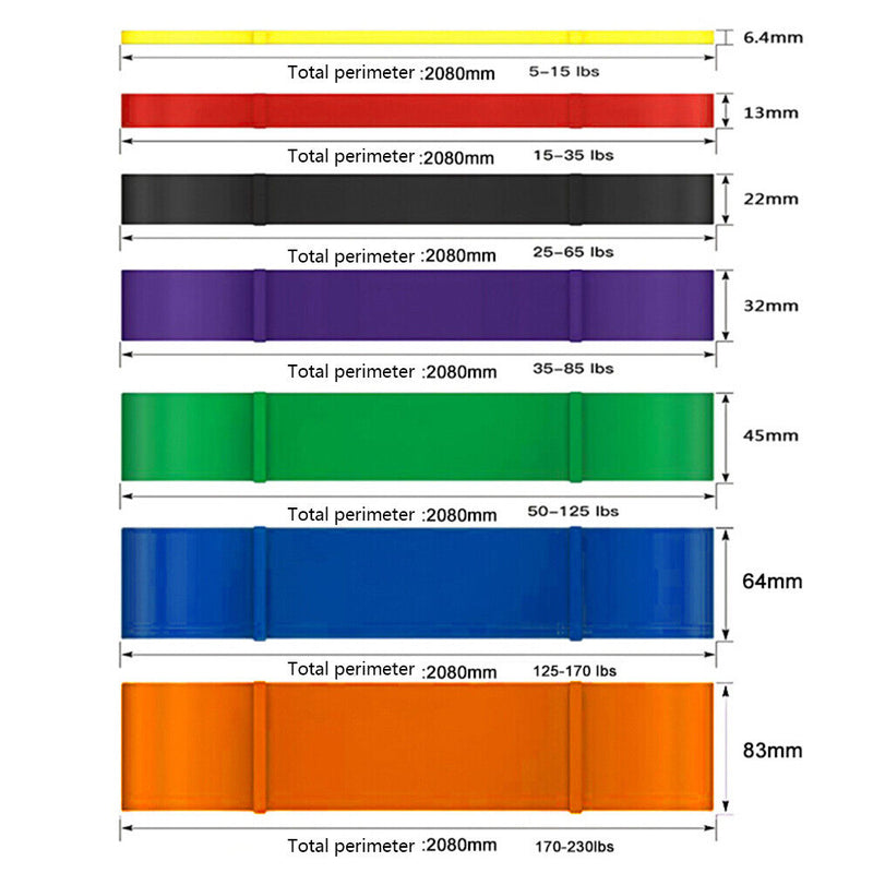 Elastic Resistance Band Exercise Gym Fitness Strength Belt (Purple 32mm) Newly