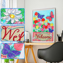 5D Partial Special Shape Crystal Drill Diamond Paint Flower Bird Butterfly Dr