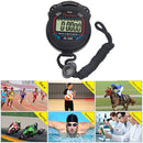 Handheld Digital Sports Counter Chronograph Timer Waterproof Alarm Stopwatch