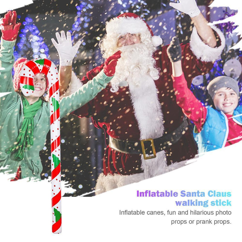 Inflatable Candy Canes PVC Candy Canes Balloon Costume Prop (90cm Printed)