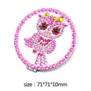 Portable DIY Special Shaped Diamond Painting Makeup Mirror (Night Bird)