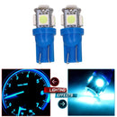 1 Pair 12V Car License Plate Reading Lamp T10 W5W 5SMD LED Bulb Auto Width Light