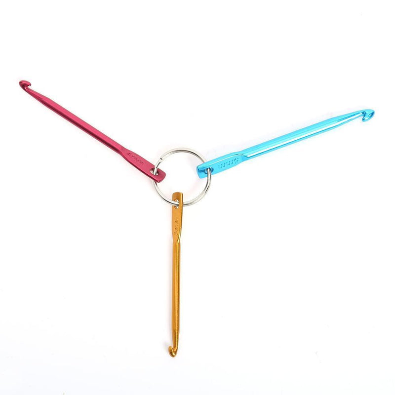 3pcs/Lot Hot Mixed Aluminum Knitting Needle Crochet Hook Needle Closes