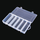 6 Compartments Fishing Lure Plastic Box Portable Kit Storage Case