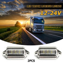 2pcs Car License Plate Light 12-24V Truck Trailer 6LED Tail Step Side Lamp