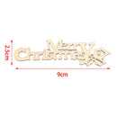 10Pcs/pack Merry Christmas Letter Wood Slice Xmas Tree Ornaments Home Decor