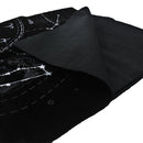 Tarot Card Tablecloth Zodiac-pattern Flannel Tarots Cloth 49x49cm (Black)