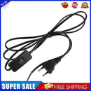 5.9ft Power Cord with On/Off Switch for Table Light Lamp (EU Plug/Black)