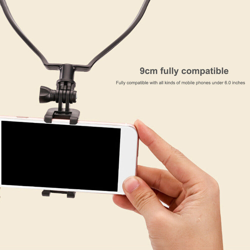 Smart Phone Video Bracket Hands Free Hanging Neck Camera Video Selfie Bracket