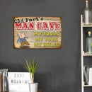 Man Cave Sheet Metal Drawing Metal Painting Tin Wall Home Poster Bedroom Sign