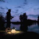 LED Solar Camping Lantern USB Rechargeable Collapsible Tent Lamp (Black) Newly