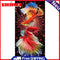 11CT Full Cross Stitch Pair of Koi Counted DIY Needlework Animal Wall Art Crafts