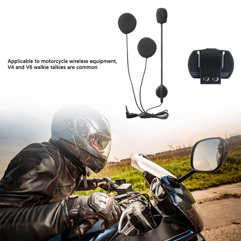 Motorcycle Helmet Bluetooth-compatible Intercom Stereo Headsets Clip for V4