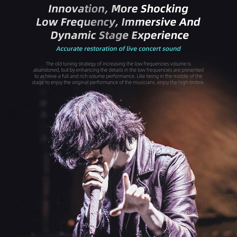 GK G1 Wired Earphone Dynamic HIFI Noise Cancelling Earbuds (Cyan With Mic)