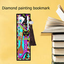 5D DIY Special Shape Drill Witch Cat Bookmark Tassels Rhinestone Mark Handcraft