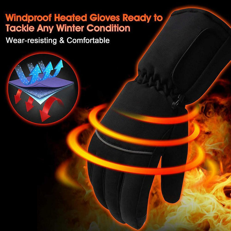 Winter Heated Gloves Waterproof Electric Thermal Glove Non-slip  Breathable