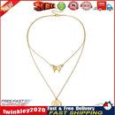 Multi-layer Pendant Necklace Women Butterfly Slices Chain Choker Jewelry Newly