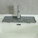 Faucet Absorbent Mat Sink Splash Guard Drying Pads for Kitchen RV (Grey) Newly