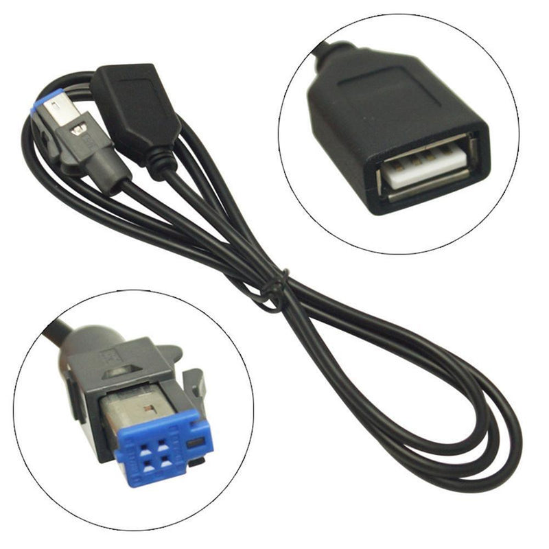 USB Female to AUX-In 4Pin Car Audio Adapter Cable for Subaru Forester XV