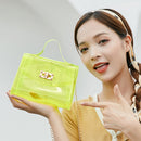 Fashion Women Transparent Messenger Bag Ladies Beach Chain Handbag (Yellow)