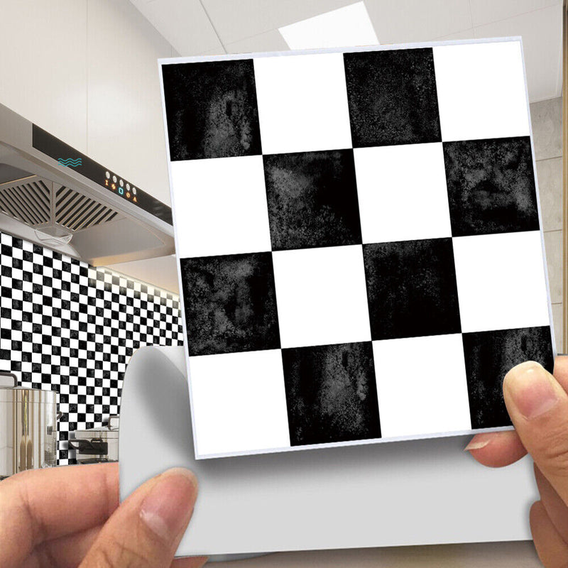 10pcs 10cm Retro Pattern Floor Tiles Wall Stickers Bathroom Kitchen Decals Decor