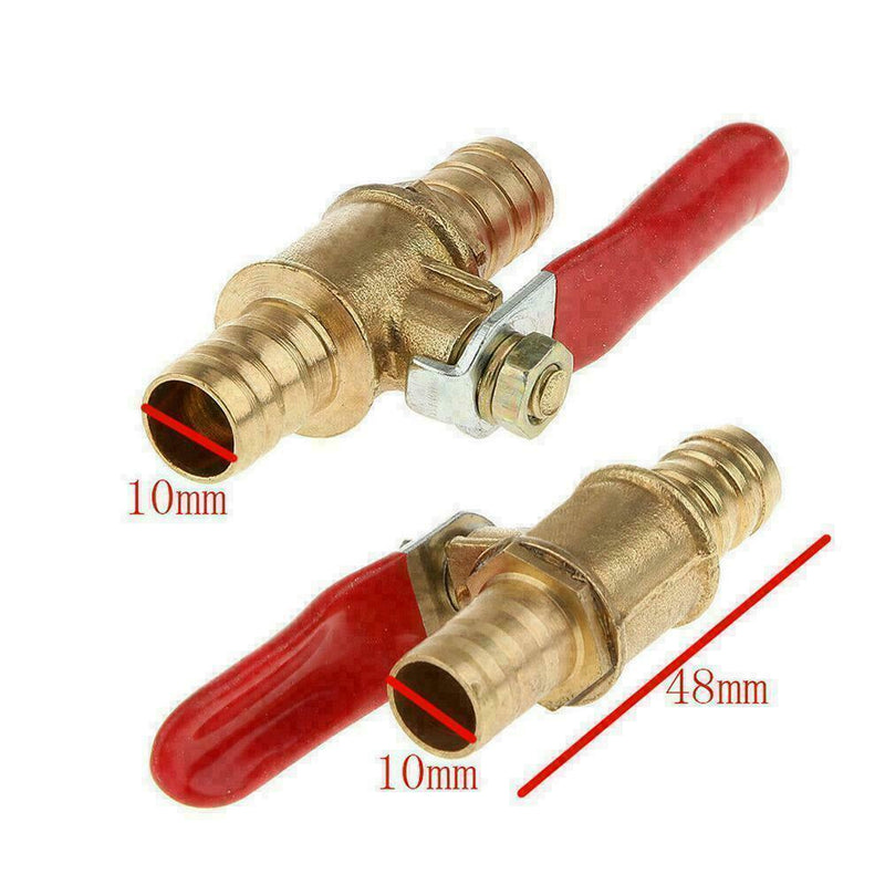 Full Port Inline Brass Water Air Gas Fuel Line Shut-off Ball Valve Q2Y2 W6E6