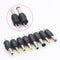 1Set 8Pcs Universal 2Pin Plug Charger Tip AC/DC Power Adapter for Notebook Newly