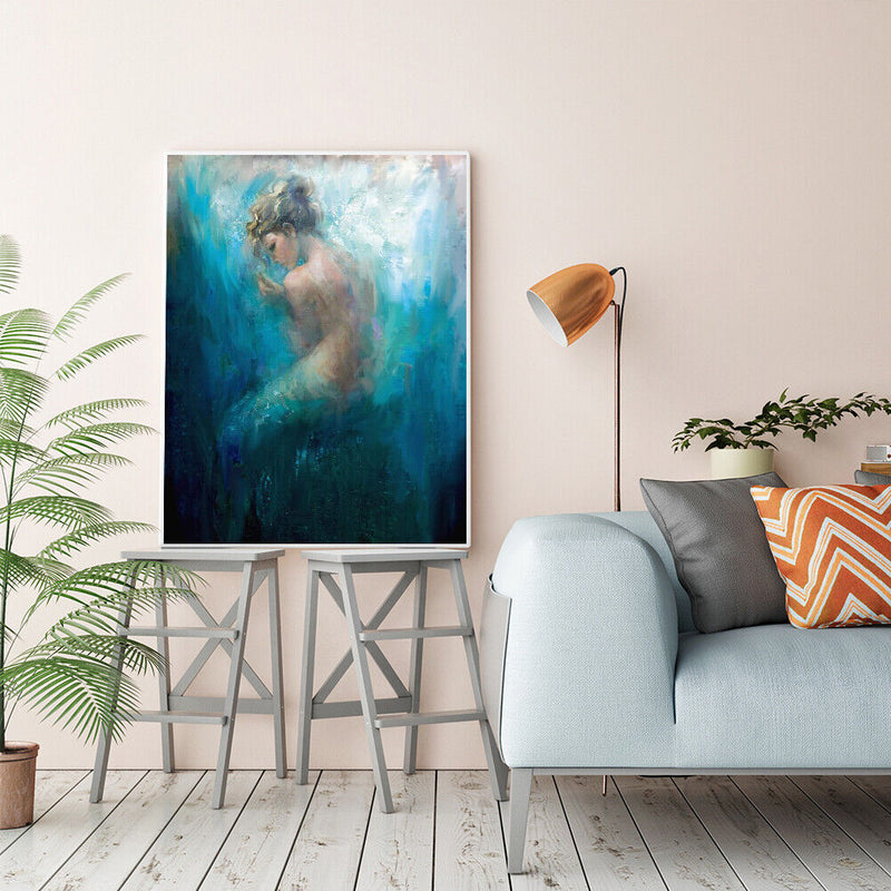 40x50cm Frameless Oil Paint By Numbers Girl Back DIY Canvas Picture Craft